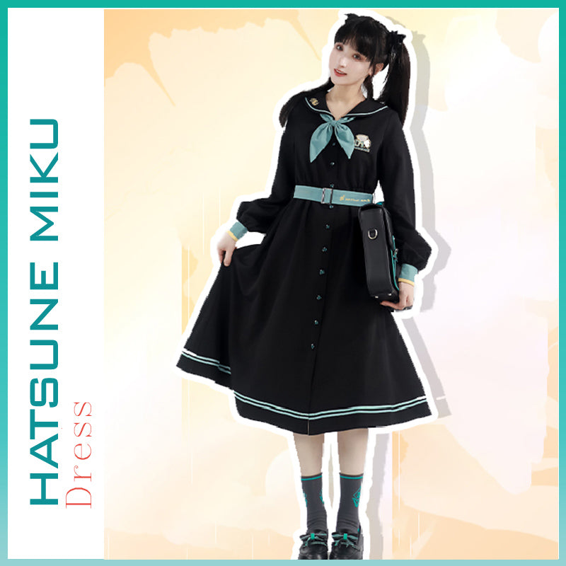 Orientalgirl Hatsune Miku Authorization Ginkgo Elegant Long Dress