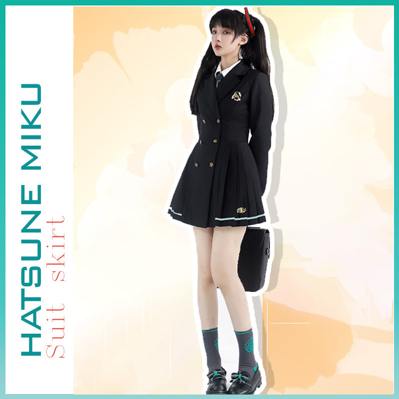 Orientalgirl Hatsune Miku Authorization Ginkgo Suit Skirt