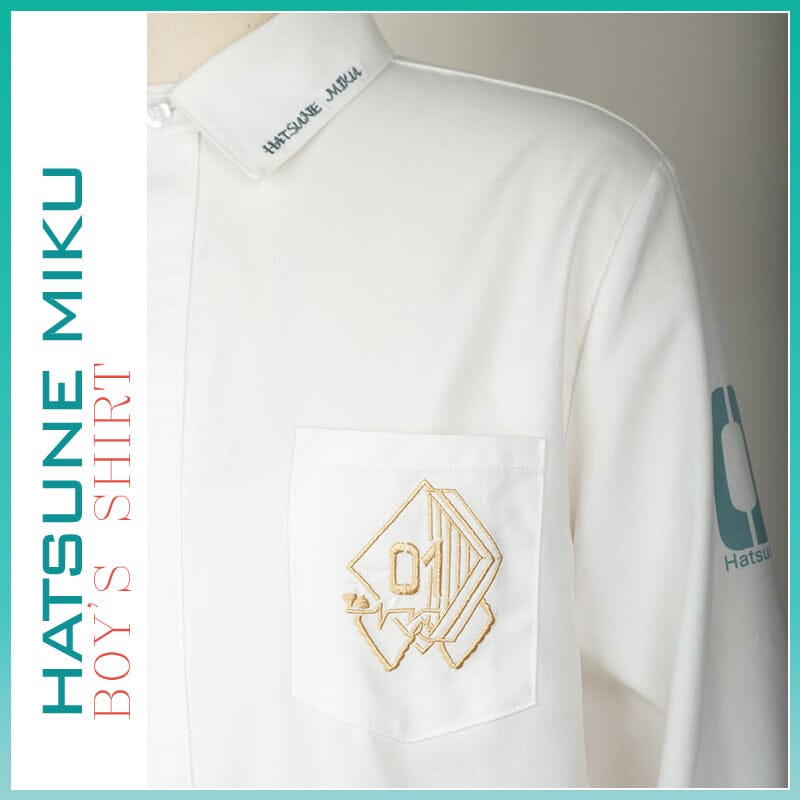 【Size S-2XL 】OrientalGirl Hatsune Miku DK Boy's Shirt HighSchool Uniform 衬衫 天羽川 